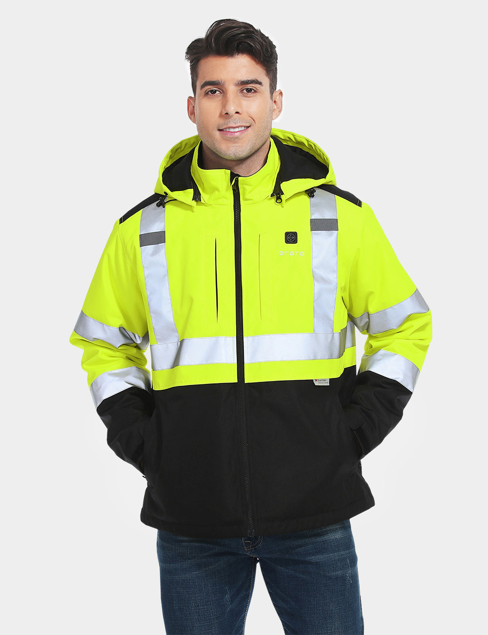 Men s Heated Hi Vis Jacket Ultimate Workwear ororo ororo Canada