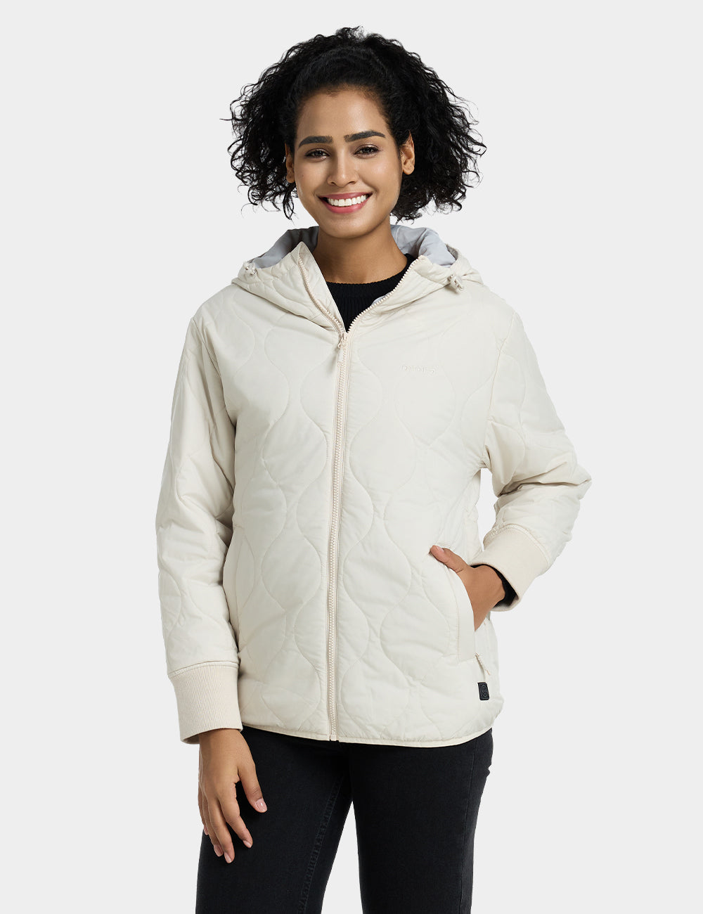 Quilted hoodie women's sale