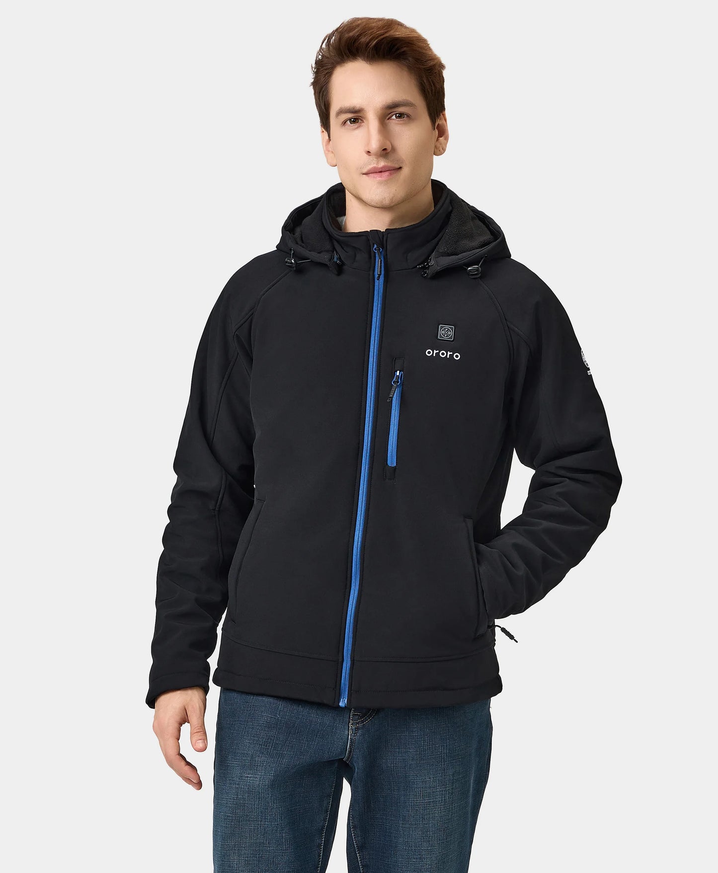 Men's Heated Jacket (4 Heating Zones) - Black & Blue