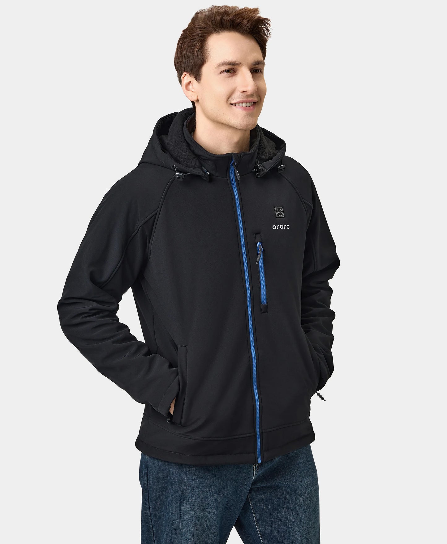 Men's Heated Jacket (4 Heating Zones) - Black & Blue