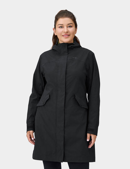 Downtown Women's Heated Rain Trench