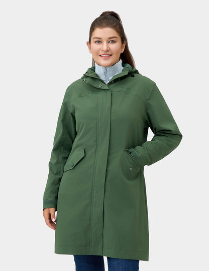 Downtown Women's Heated Rain Trench