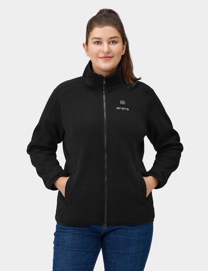 Florence Women's Heated Fleece Jacket - Black