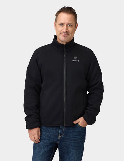 Florence Men's Heated Fleece Jacket - Black