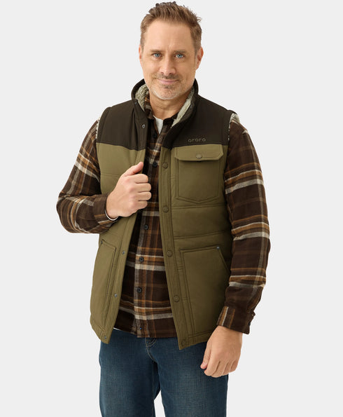 Sierra Men's Heated Sherpa Lined Vest ,view 1