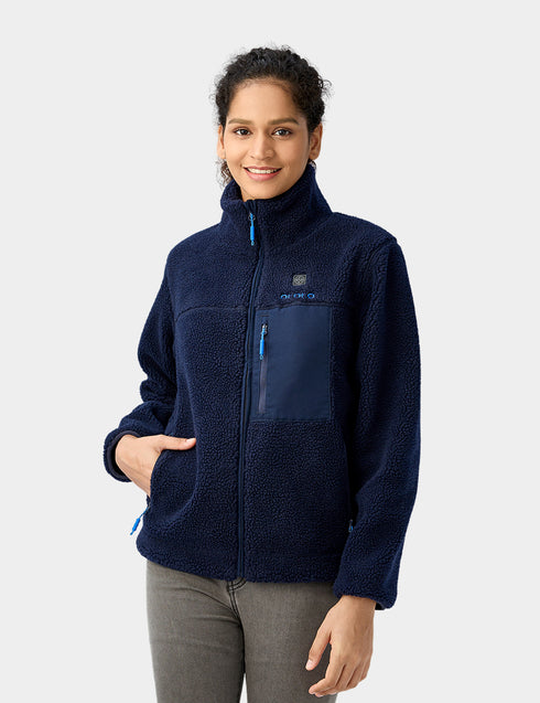 Women's Colorblock Recycled Fleece Heated Jacket view 1