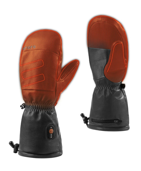 "Duluth" Unisex Heated Leather Chopper Mittens view 2