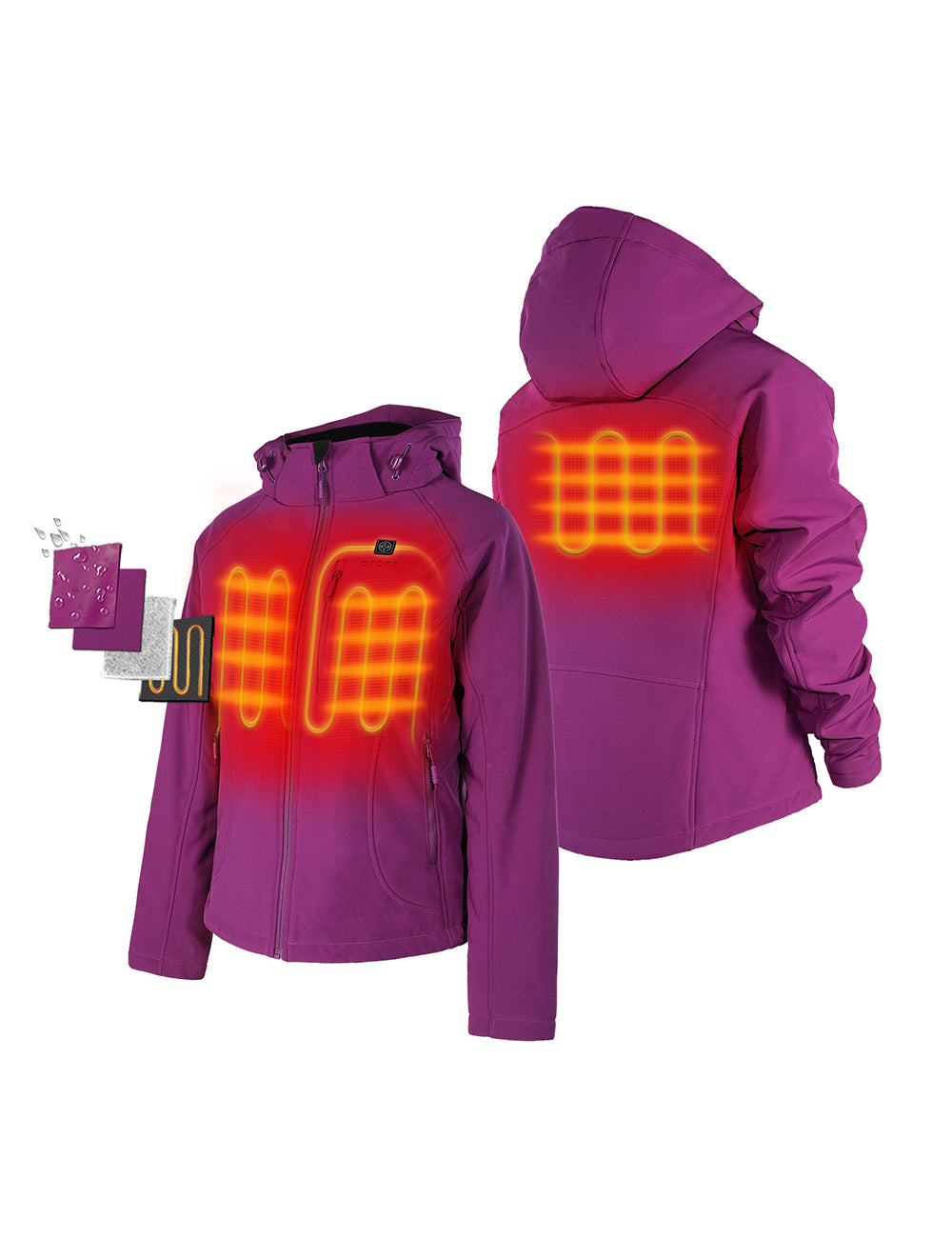 (Open-box) Women's Classic Heated Jacket - Purple