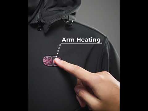 ororo Men's Heated Dual Control Jacket with 5 Heating Zones (Chest Heating)