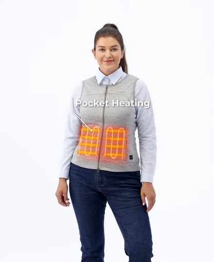 Suzanne Women's Heated Soft Armor Vest - Flecking Gray