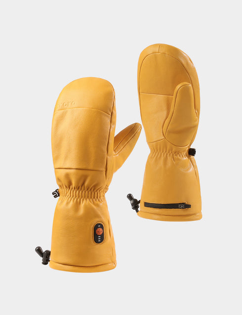 "Duluth" Unisex Heated Chopper Mittens - Yellow ,view 1