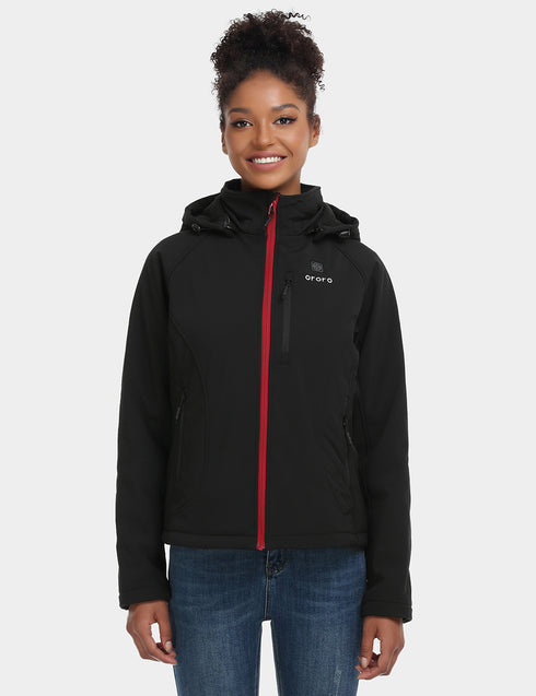 Women's Heated Jacket (4 Heating Zones) - Black & Red view 1