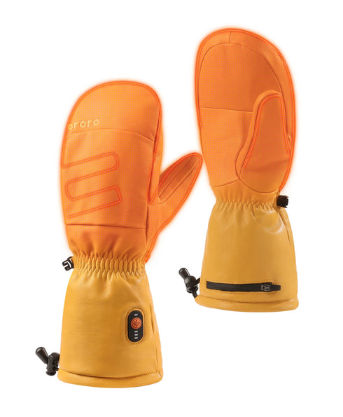 "Duluth" Unisex Heated Chopper Mittens - Yellow ,view 2