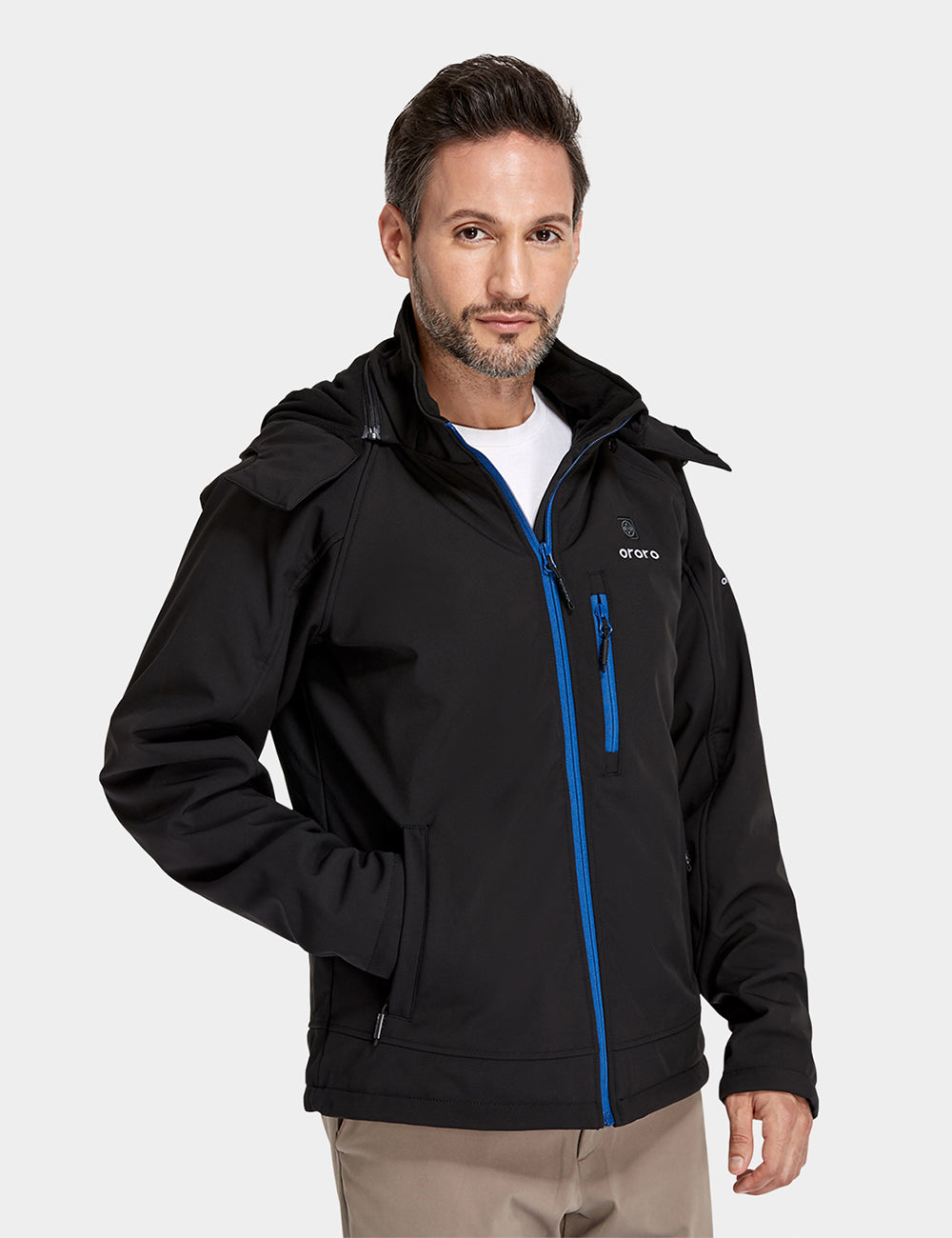 Final Sale - Men's Classic Heated Jacket - Black & Blue