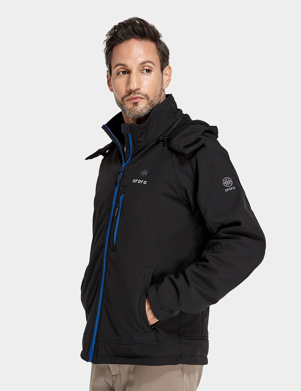 Final Sale - Men's Classic Heated Jacket - Black & Blue