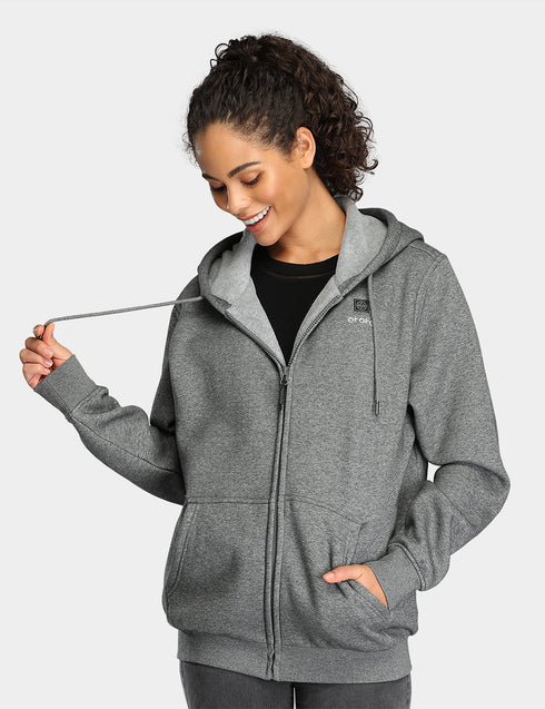 Unisex Heated Fleece Hoodie - Flecking Gray ,view 1