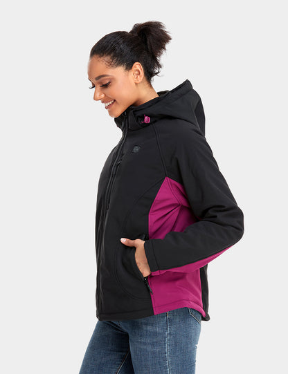 Women's Classic Heated Jacket - Black & Purple