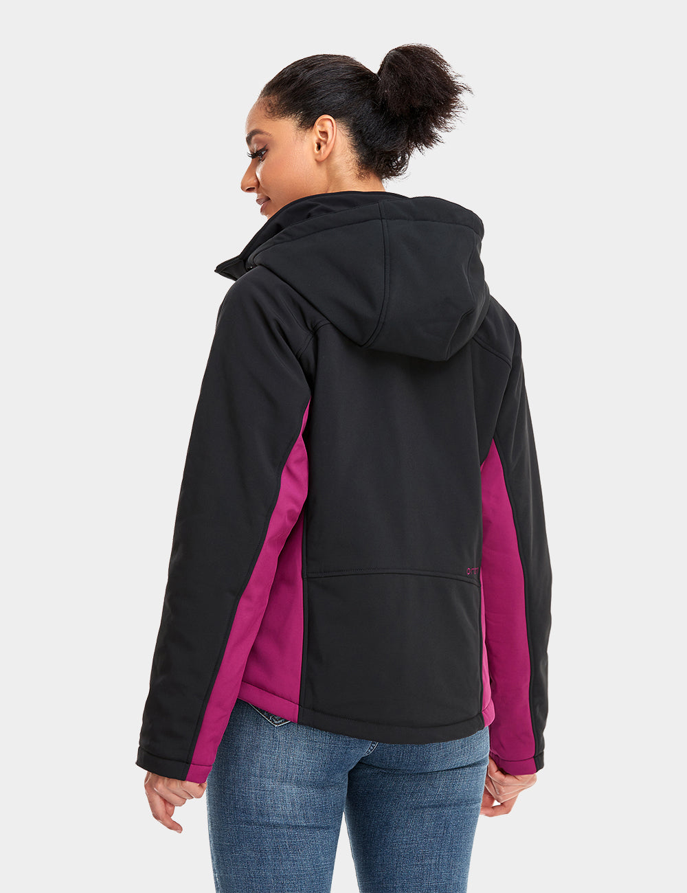 Women's Classic Heated Jacket - Black & Purple