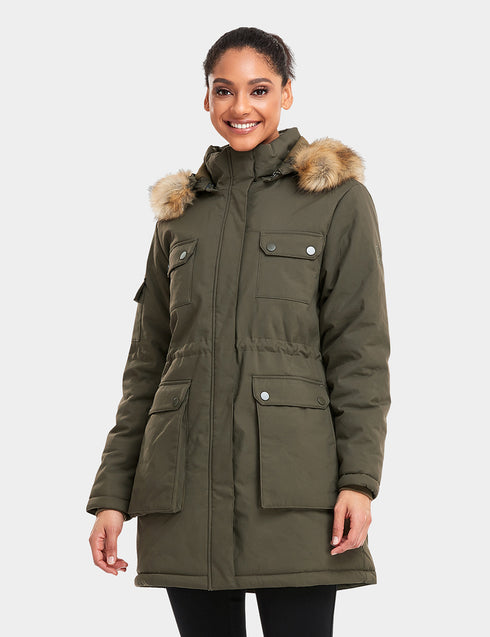 Women's Heated Thermolite® Parka - Olive view 1