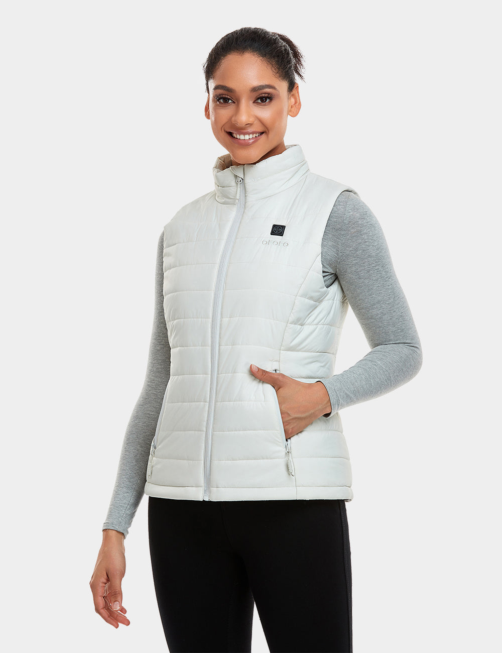 Bundle Deal - Women's Classic Heated Vest - Off White & Extra Mini 5K Battery