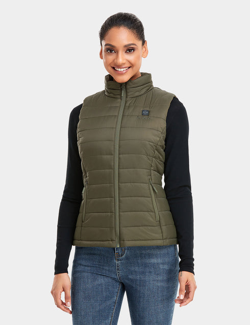 Women's Classic Heated Vest - Green view 1