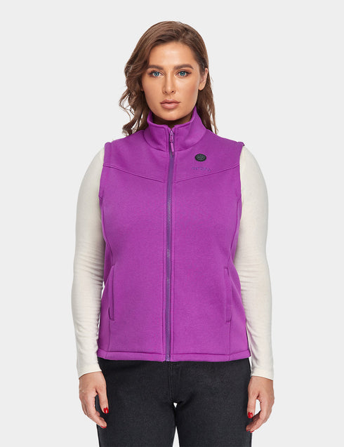 Women's Heated Fleece Vest - Purple ,view 1