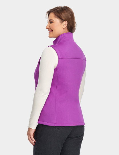 Women's Heated Fleece Vest - Purple