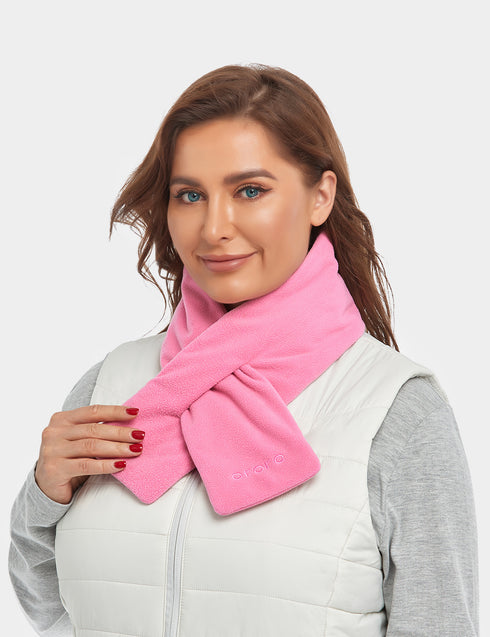 Unisex Heated Scarf - Pink / Gray view 1