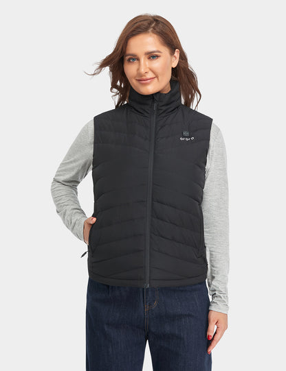 Women's Heated Lightweight Down Vest - Black