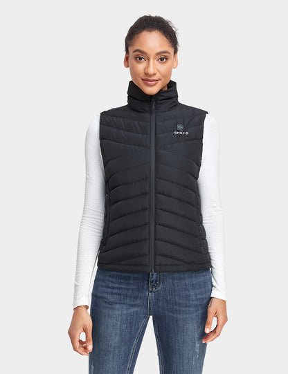 Women's Heated Lightweight Down Vest - Black