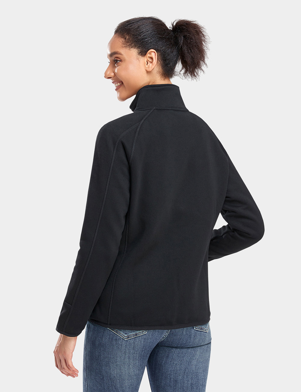 Women's Heated Full-Zip Fleece Jacket Jacket - Black