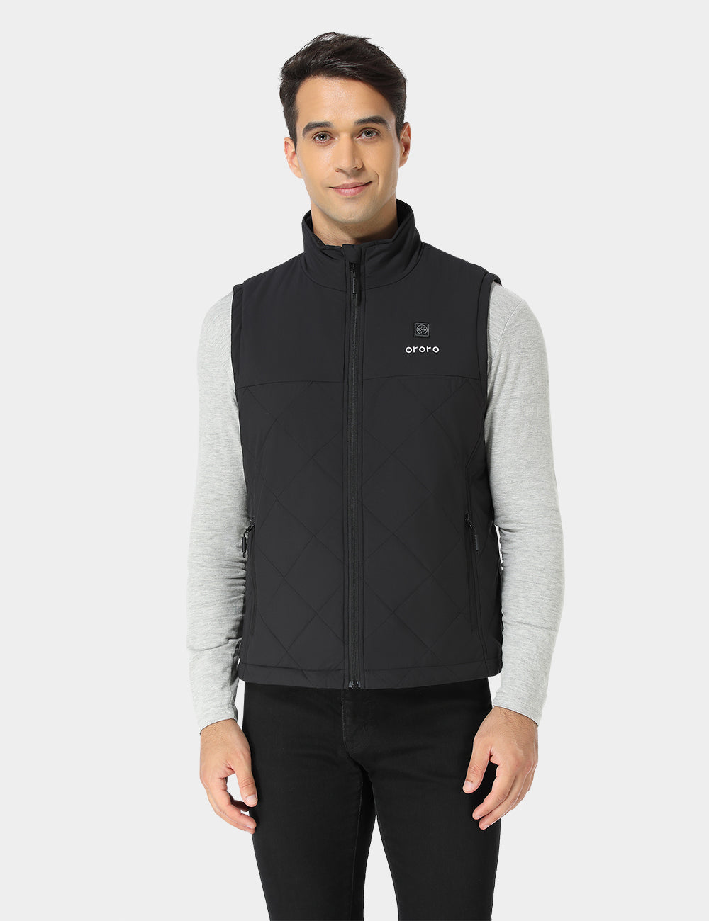 Men's Heated Quilted Vest - Black | 4 Heating Zones | ORORO