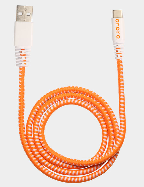 Elastic Braided Type-C Charging Cable ,view 2